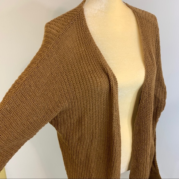 SHEIN Oversize Knit Cardigan Camel Small - Picture 2 of 5